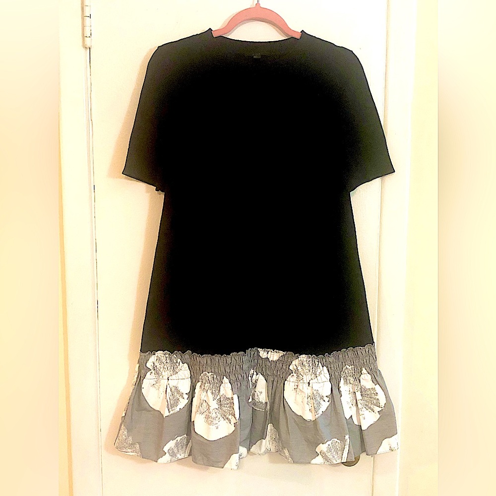 Cos Smocked Black Panel A Line Dress. Woman’s Size XS